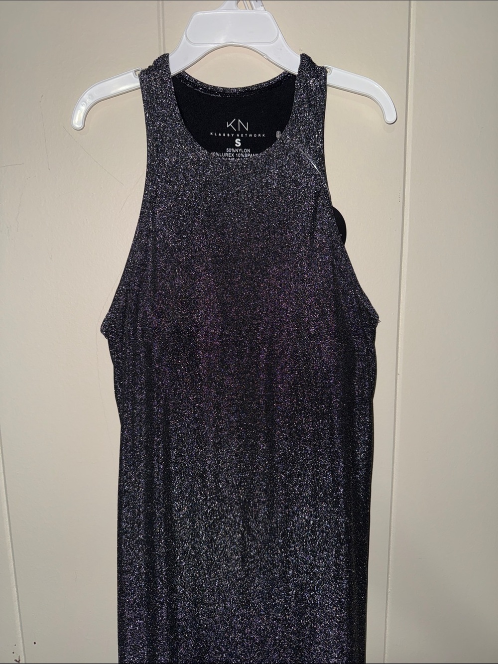 Klassy Network Shimmery Black Long Dress